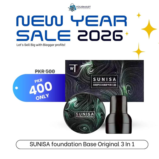 SUNISA 3-in-1 Air Cushion CC & BB Cream | Waterproof Moisturizing Foundation with Sponge